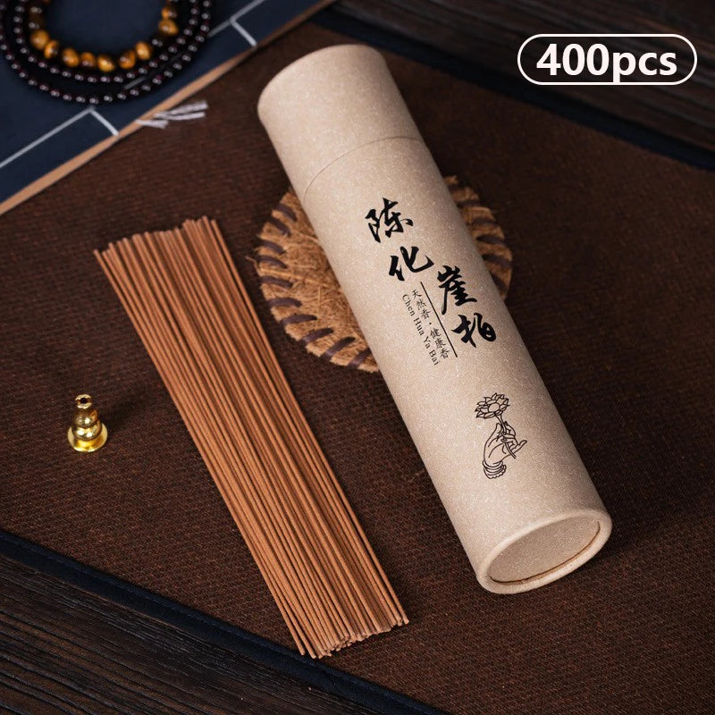 400pcs Natural Sandalwood Incense Sticks – Aromatherapy, Meditation, Prayer, and Blessing Ritual Incense (Sandalwood, Agarwood, Wormwood)