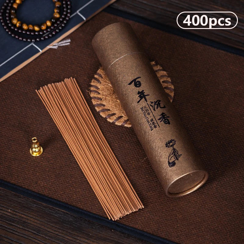 400pcs Natural Sandalwood Incense Sticks – Aromatherapy, Meditation, Prayer, and Blessing Ritual Incense (Sandalwood, Agarwood, Wormwood)