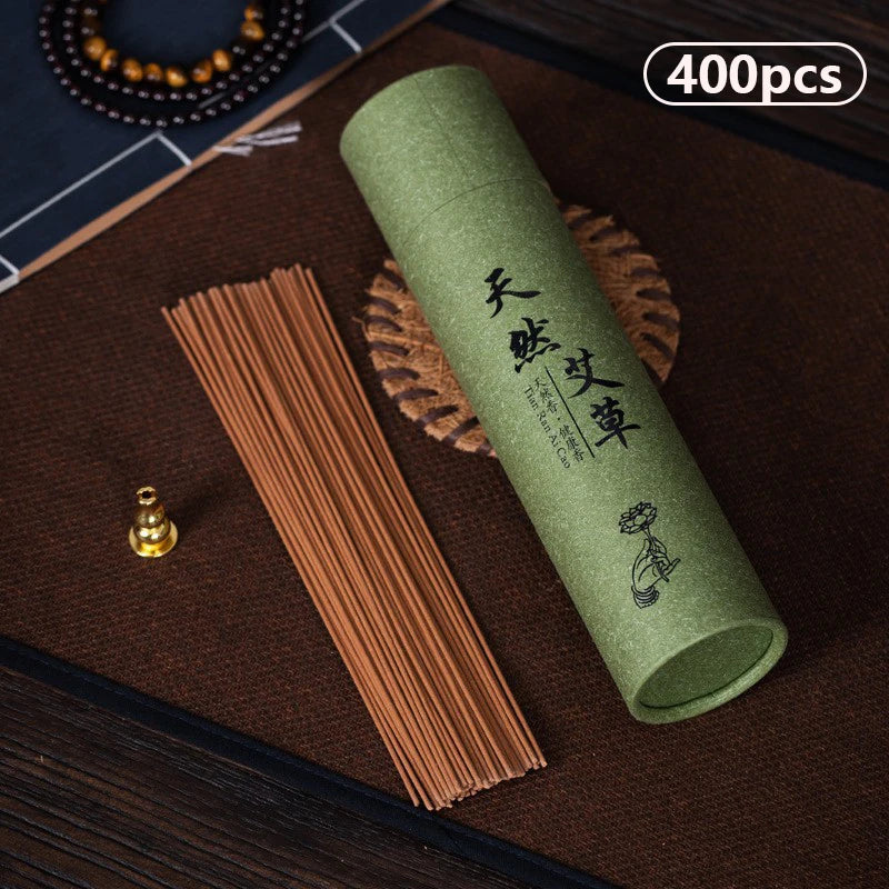 400pcs Natural Sandalwood Incense Sticks – Aromatherapy, Meditation, Prayer, and Blessing Ritual Incense (Sandalwood, Agarwood, Wormwood)