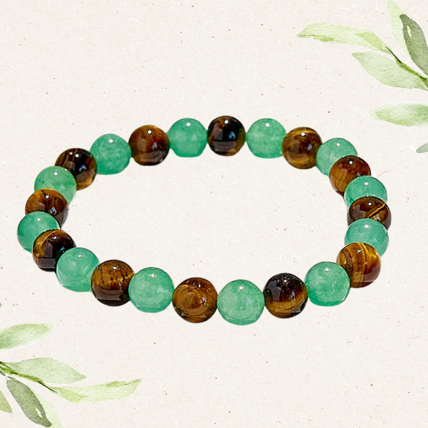 Green Aventurine & Tigers Eye – Money, Good Luck, Healing