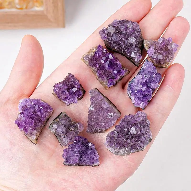 Natural Amethyst Crystal Cluster – Raw Quartz Geode Mineral from Uruguay – Healing Stone for Meditation, Reiki, Chakra Balancing & Home Décor