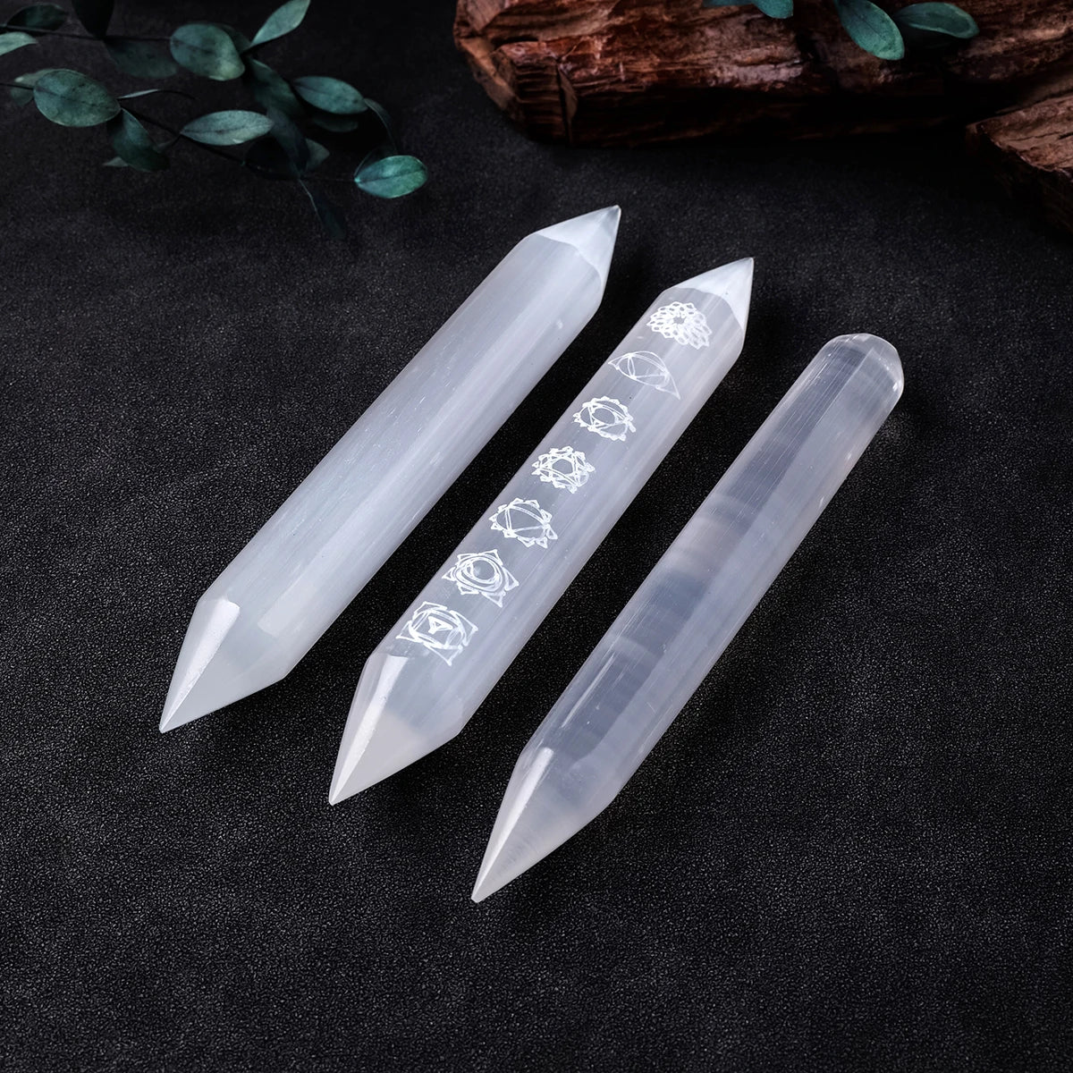 Natural Healing Crystal Wand | Polished Energy Rod for Protection, Calm & Spiritual Cleansing