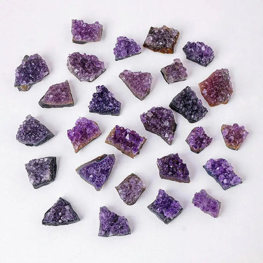 Natural Amethyst Crystal Cluster – Raw Quartz Geode Mineral from Uruguay – Healing Stone for Meditation, Reiki, Chakra Balancing & Home Décor