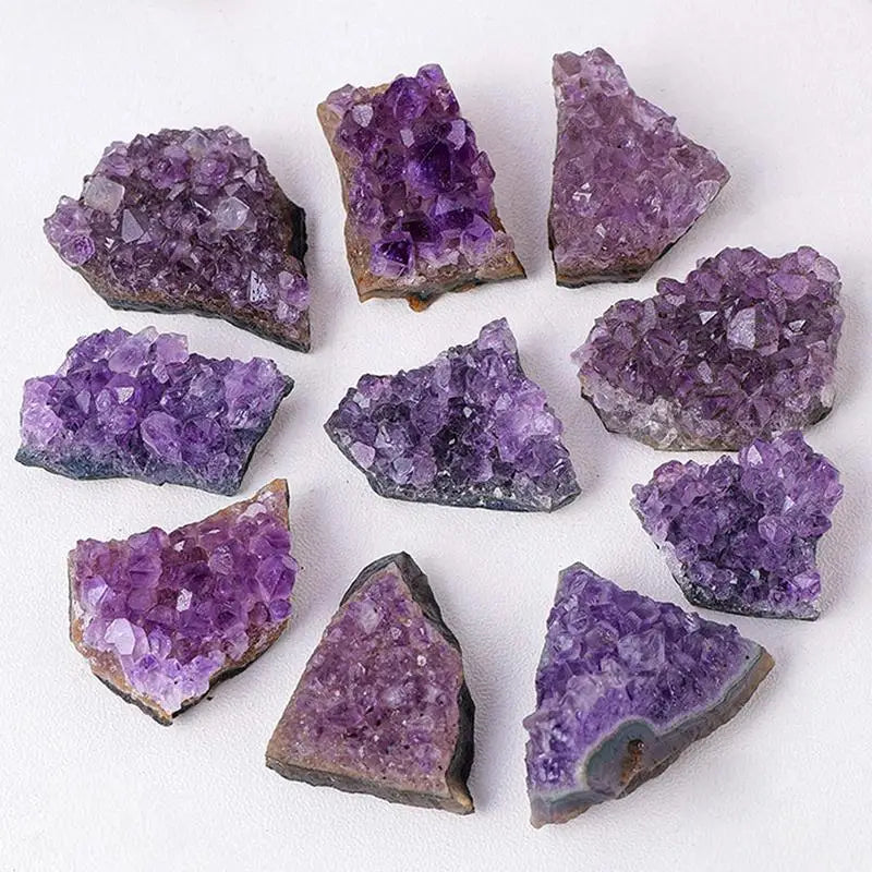 Natural Amethyst Crystal Cluster – Raw Quartz Geode Mineral from Uruguay – Healing Stone for Meditation, Reiki, Chakra Balancing & Home Décor