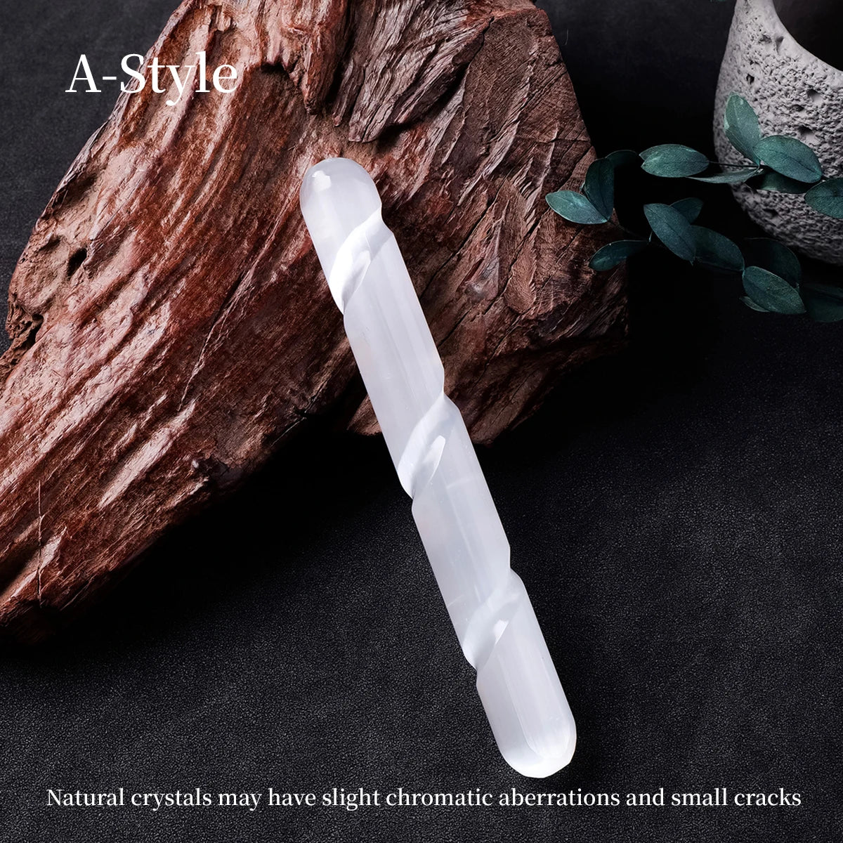 Natural Healing Crystal Wand | Polished Energy Rod for Protection, Calm & Spiritual Cleansing