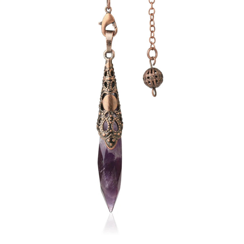 Crystal Pendulum – Natural Stone Healing Point for Dowsing, Divination & Energy Therapy