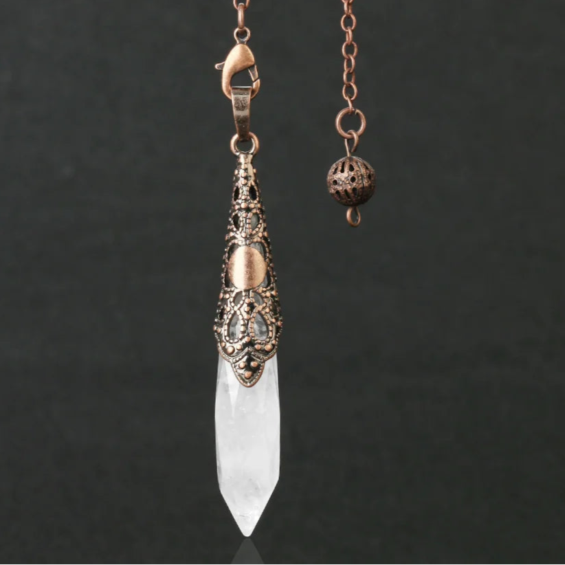 Crystal Pendulum – Natural Stone Healing Point for Dowsing, Divination & Energy Therapy