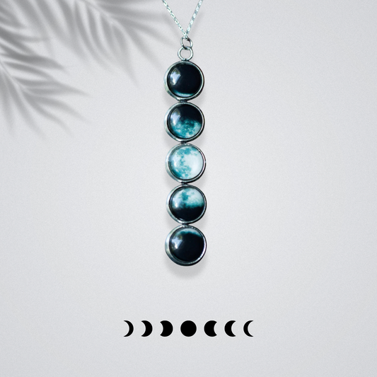 Moon Phase Pendant Necklace | Lunar Cycle Jewelry for Moon Lovers, Bridesmaid Gift, Mother’s Day Present, Astrology & Celestial Fashion