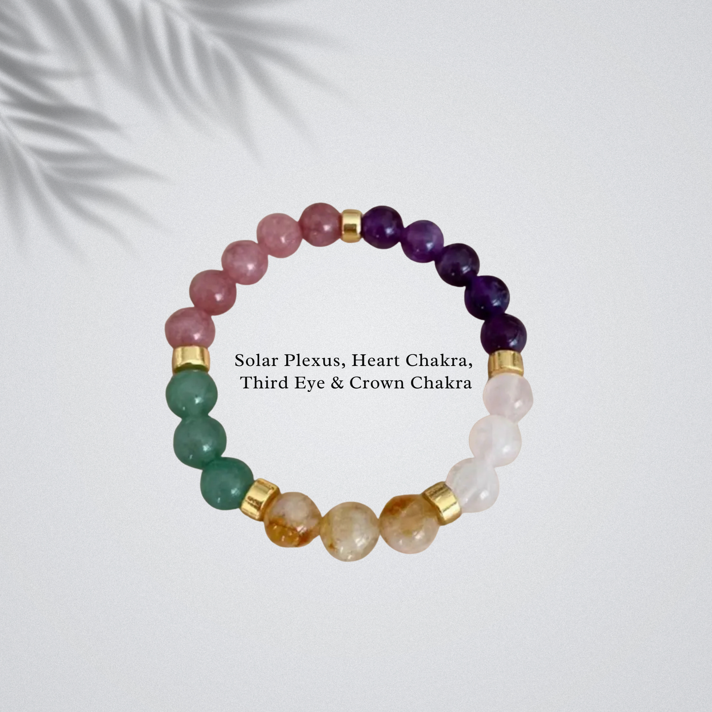 Citrine, Tiger Eye & Amethyst Healing Stone Bracelet – Abundance, Confidence & Calm