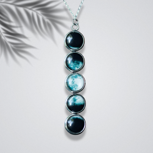 Moon Phase Pendant Necklace | Lunar Cycle Jewelry for Moon Lovers, Bridesmaid Gift, Mother’s Day Present, Astrology & Celestial Fashion