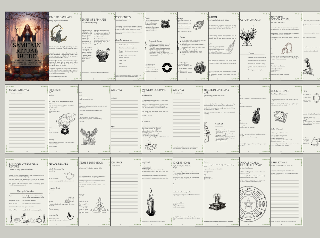 Samhain Ritual Guide | Correspondences, Altar, Rituals, Recipes, Journal Prompts