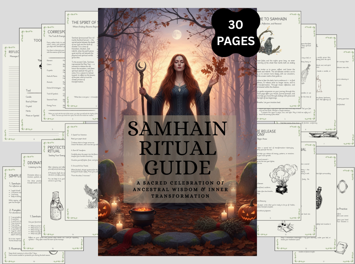 Samhain Ritual Guide | Correspondences, Altar, Rituals, Recipes, Journal Prompts