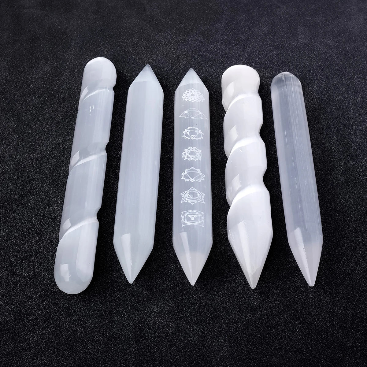 Natural Healing Crystal Wand | Polished Energy Rod for Protection, Calm & Spiritual Cleansing