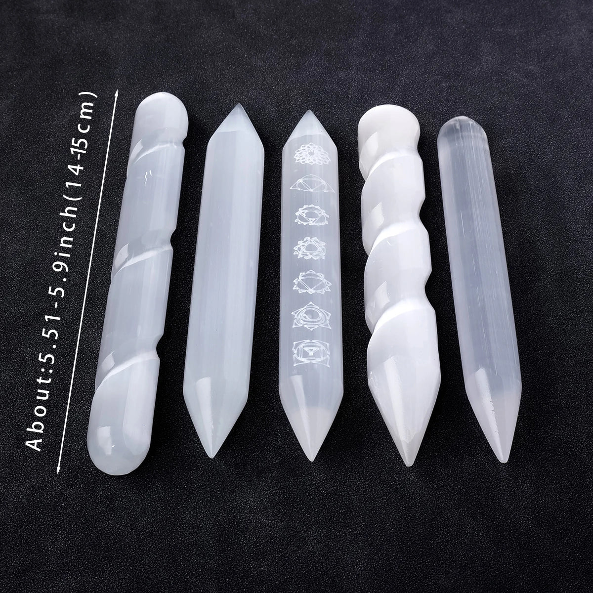 Natural Healing Crystal Wand | Polished Energy Rod for Protection, Calm & Spiritual Cleansing