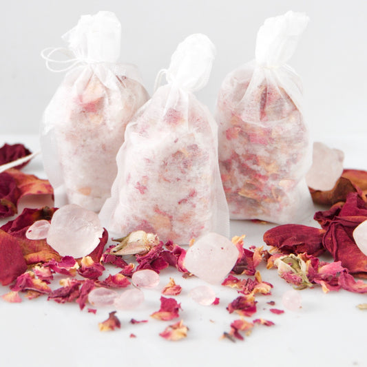 Rose & Rose Quartz Bath Salts | Himalayan Pink Salt & Dead Sea Salt Spiritual Bath Soak with Rose Petals for Healing, Heart Chakra, Faith & Calm