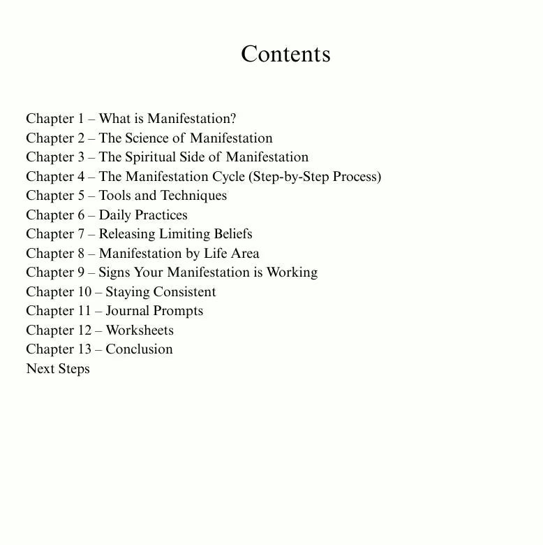 The Complete Beginner's Guide to Manifestation Workbook PDF | Downloadable | Manifesting Guide | Beginner Manifester | Manifestation Techniques