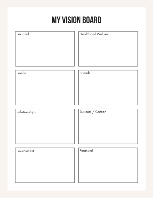 FREE Vision Board Template